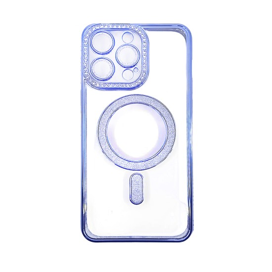 Magnetic Case with Camera Lens for Apple iPhone 15 Pro Blue